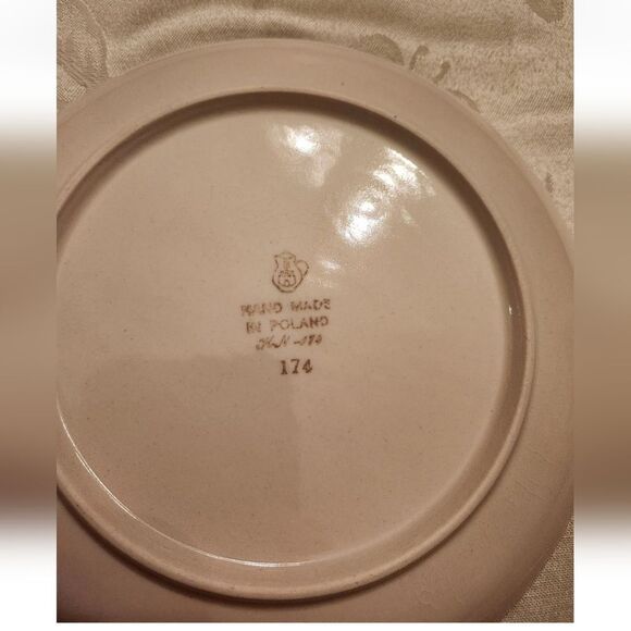 New,never used "Meadow Breeze" Polish Pottery 8" Dia. Dessert/Salad Plate - Picture 4 of 4